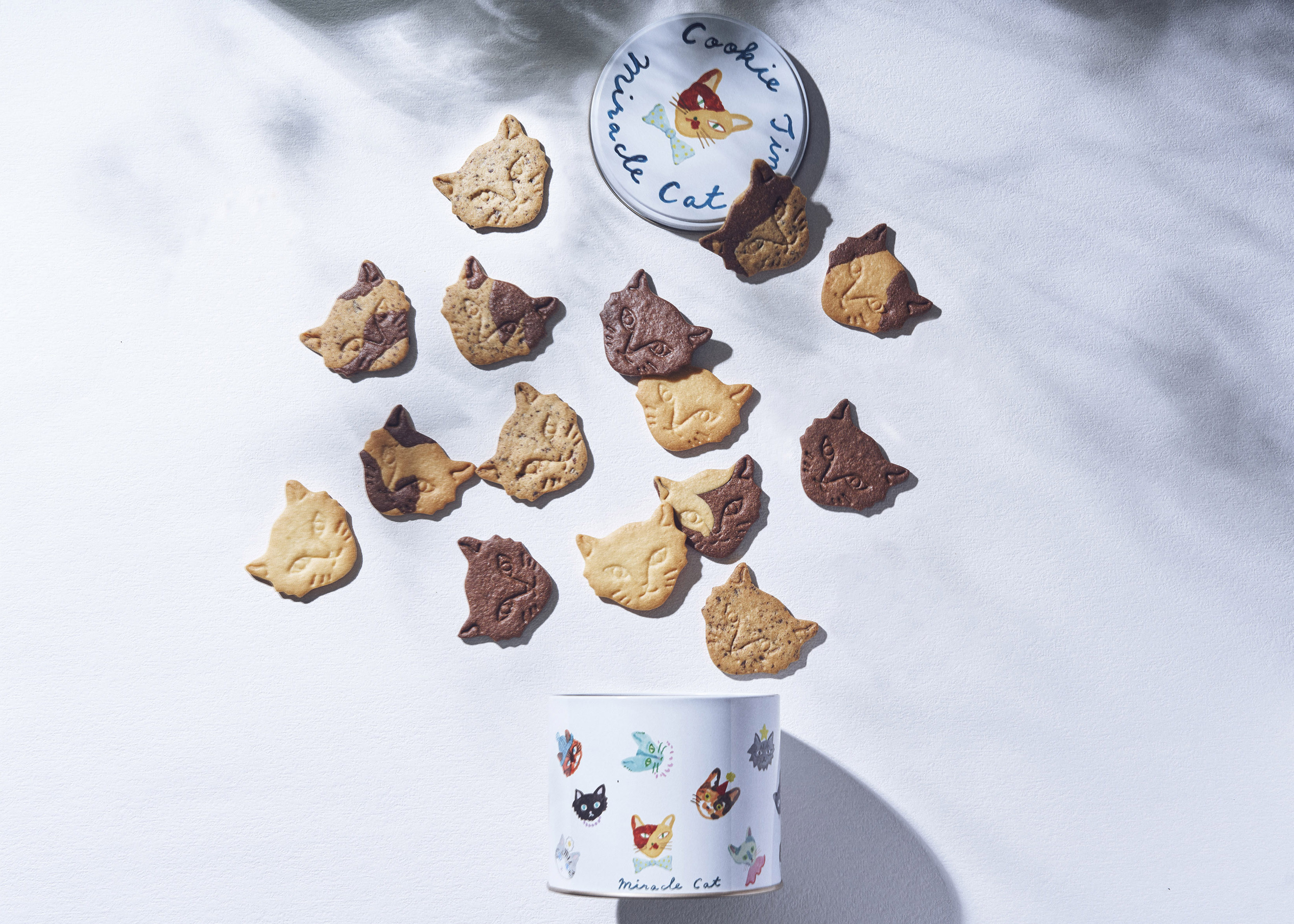 “神様のいたずら”がテーマの世界に一つだけのネコクッキー「Miracle Cat Cookie Tin」新発売！輝く個性一つ一つ、多様性社会に寄り添う手づくりネコクッキー缶。のサブ画像1