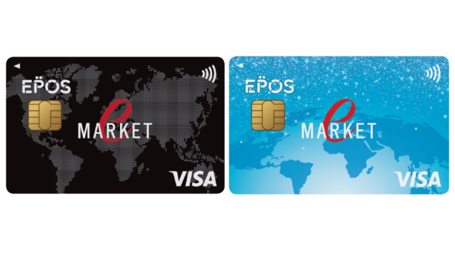 凸版印刷、 国内初 リサイクルPET-G樹脂を使用したデュアルインターフェースICカードを販売開始のサブ画像1_本製品が採用された「eマーケットカードエポス」の券面イメージ