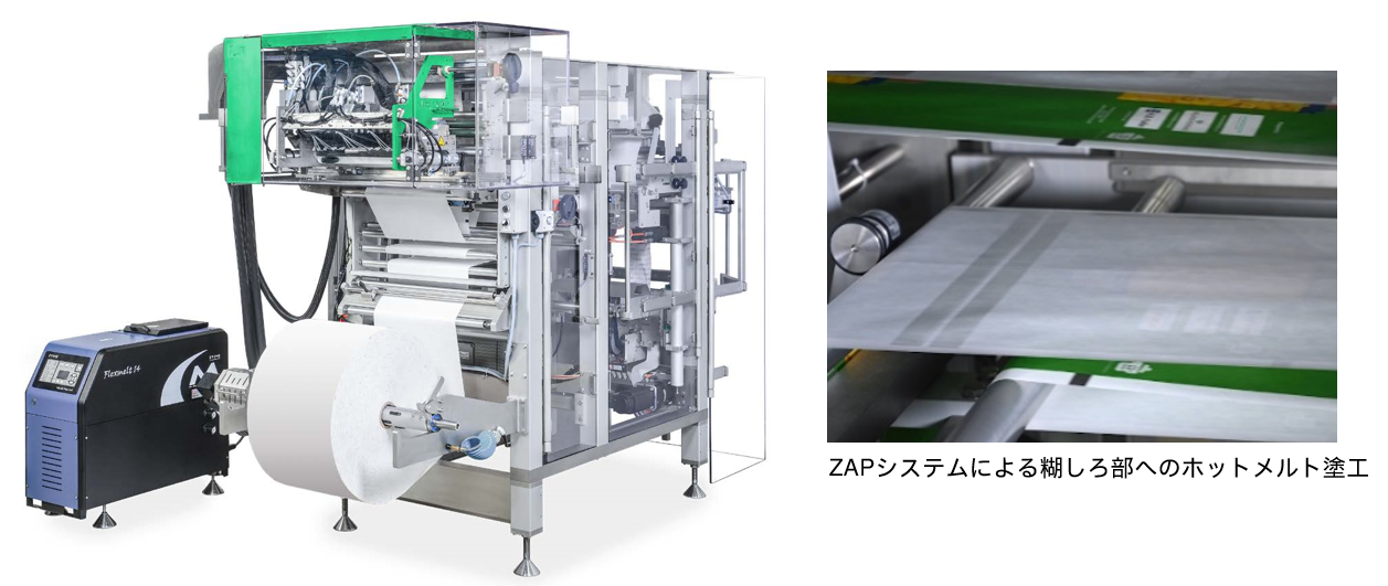 リサイクル可能な究極の紙包装を実現--- “SVE ZAP” 縦型ピロー包装機 ---のサブ画像1