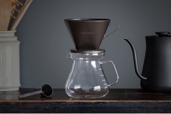 日本初！コーヒーかすからできたコーヒードリッパーやミルが登場『SUS coffee』コーヒー器具シリーズ 新発売のサブ画像11_SUS coffee dripper 【希望小売価格】660円（税込） ※ガラスのサーバーはつきません