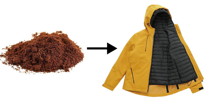 サステナブルブランド「ECOALF」コーヒーかすを原料とした機能性ジャケット「KATMANDU(カトマンドゥ) マルチジャケット」第二弾発売のサブ画像2_１着に約40杯分のコーヒーかすが原料として使用されている。