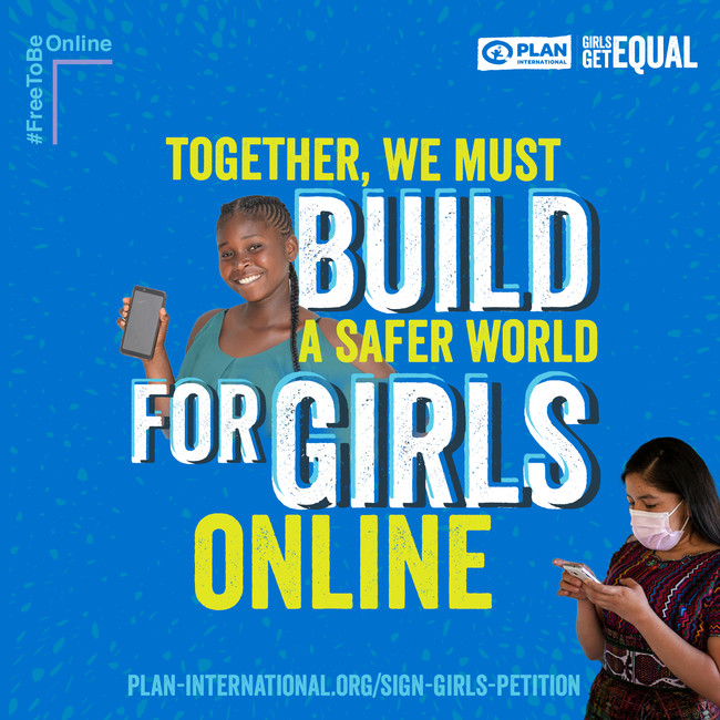 11月25日「女性に対する暴力撤廃の国際デー」「＃STOPデジタル暴力キャンペーン」に国際NGOプラン・インターナショナルも協力のサブ画像1_オンライン世界を女の子にとって安全な空間に！