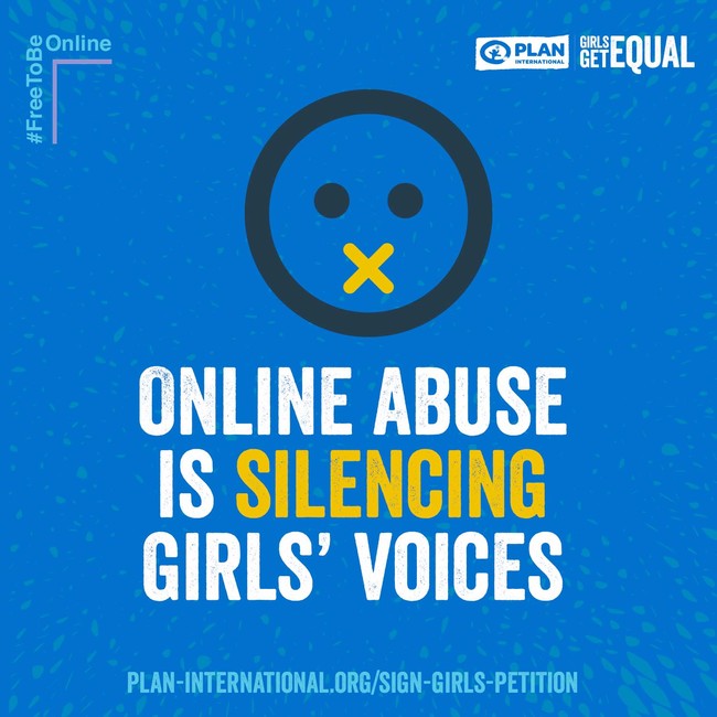 11月25日「女性に対する暴力撤廃の国際デー」「＃STOPデジタル暴力キャンペーン」に国際NGOプラン・インターナショナルも協力のサブ画像2_オンライン上の嫌がらせは、女の子から自分の考えや意見を発信する機会を奪ってしまいます。