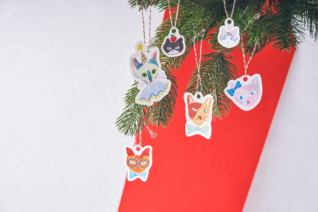 【クリスマス特別限定品】世界に一つだけの心つながるクリスマスお菓子「“神様のいたずら”クリスマスネコクッキー缶」「ネコクッキーレターボックス」発売。のサブ画像5_オリジナル“ネコ”オーナメントシート