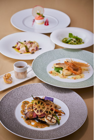 ホテルメトロポリタン 川崎　Terrace and Table　若手調理人チームによるディナーコース販売開始のサブ画像1_写真はイメージです。 メインディッシュ（お肉またはお魚）が選べる全5皿のコース構成です。