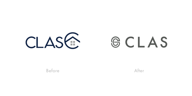 CLAS、ロゴデザインをリニューアルのサブ画像2_左：旧ロゴ　右：新ロゴ