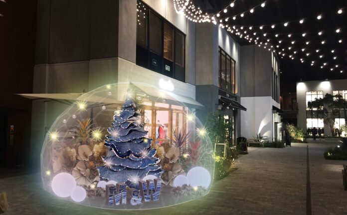 リサイクルデニムで表現されたクリスマスツリーを主役にしたスノードームが出現！MARINE&WALK YOKOHAMA　“Upcycle Emotion“がコンセプトのサスティナブルなクリスマスを開催！のメイン画像
