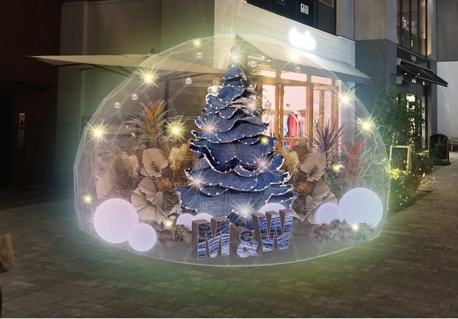 リサイクルデニムで表現されたクリスマスツリーを主役にしたスノードームが出現！MARINE&WALK YOKOHAMA　“Upcycle Emotion“がコンセプトのサスティナブルなクリスマスを開催！のサブ画像2