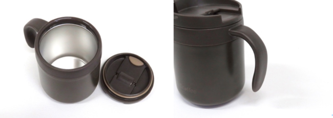 【オンライン販売開始】コーヒーかすからできたコーヒー器具やサーモタンブラー『SUS coffee（サスコーヒー）』全７製品　のサブ画像14_真空二重構造で保温・保冷効果取っ手の丸い形状がおしゃれ