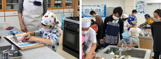 16名の親子が「アジ」と、「ウスバハギ」をさばいて料理！【日本さばける塾 in ふくおか】を開催のサブ画像2