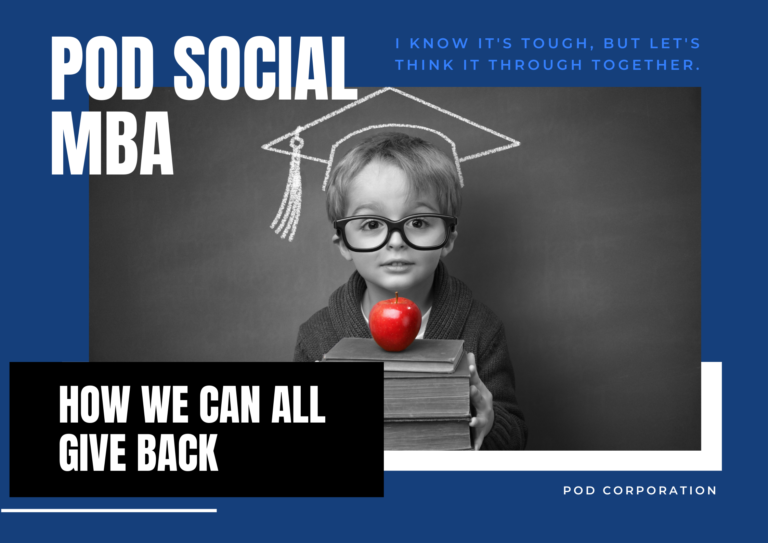 『POD Corporation』が、社会還元にフォーカスをした新プロジェクト「POD Social MBA」＠Good Morningをスタート。特設サイトを初公開。のメイン画像