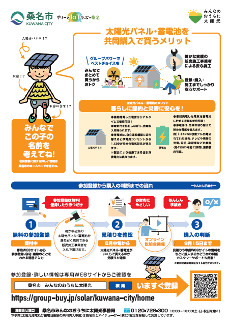 三重県桑名市が太陽光パネル・蓄電池の共同購入キャンペーンを実施のメイン画像