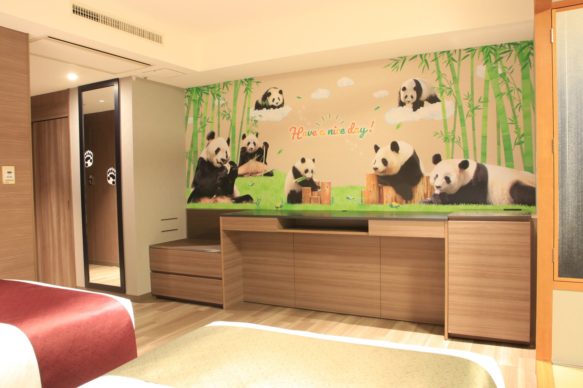 南紀白浜マリオットホテル　寝ても覚めてもパンダ尽くし　宿泊プラン「Happy  Panda  Family Stay」を発売のサブ画像4_Happy Panda Family Roomイメージ