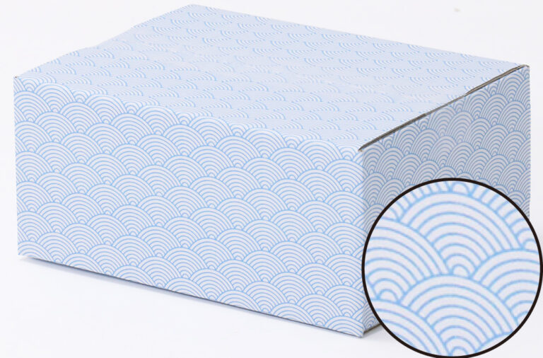 【青海波】デザインダンボール箱、新発売（夏の涼しさ）のメイン画像