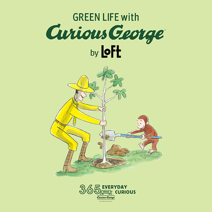 【ロフト】「おさるのジョージ」のロフト限定雑貨コレクション「GREEN LIFE with Curious George by LOFT」のメイン画像
