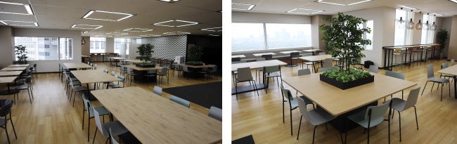 KDDIエボルバ、新宿に6拠点目となるBPO・コンタクトセンターを開所し、全国40拠点へ　～多様なニーズに迅速に対応する機動性の高いセンターを開設のサブ画像2_明るく開放的なデザインの休憩室