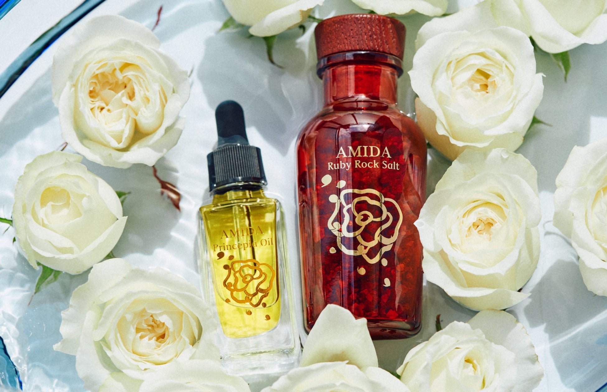 新コスメブランド「AMIDA Beauty」 2022年8月30日(火)デビューのサブ画像1_AMIDA Beautyプリンセピアオイル 、ルビーロックソルト