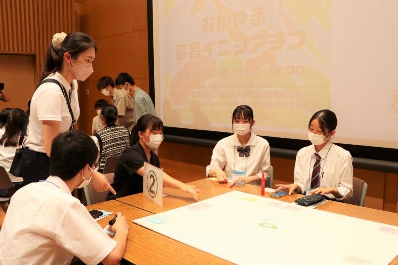 【岡山大学】高校生が共に夢を育む、おかやま夢育イニシアチブがスタート！ －スタートアップイベントを開催－のサブ画像4_DS部とOYWアンバサダーによるアイデアソン