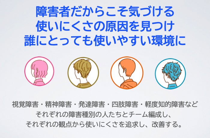 企業と一緒に障害者の社会課題を解決する「ウェブアクセシビリティ特化型のウェブ制作」をリリース！のサブ画像3_様々な障害当事者が監修