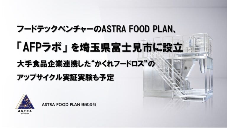 フードテックベンチャーのASTRA FOOD PLAN、『過熱蒸煎機』のショールーム兼テストルームとなる「AFPラボ」を埼玉県富士見市に設立のメイン画像