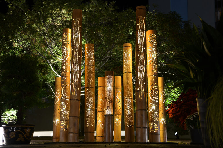 共立リゾート『浜千鳥の湯 海舟』オープン15周年記念パンダバンブーで製作した「竹あかり」を施設内で点灯のメイン画像