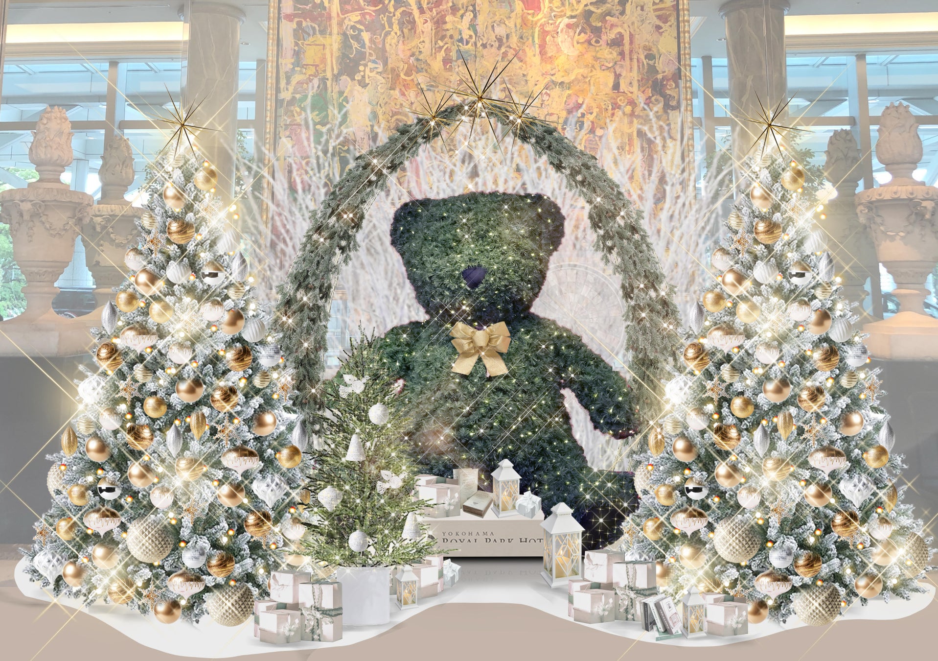 クリスマス宿泊プランの販売やサステナブルなイルミネーション開始のサブ画像1_今年新たに誕生するクリスマスベア装飾