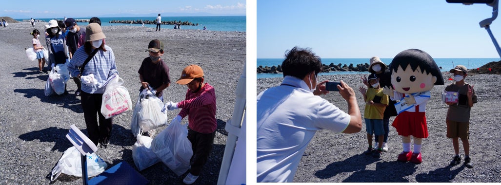 駿河湾と富士山を望む海岸でごみ拾い！まる子のきれいな海でおもてなし大作戦「しずおかクリーンバトルin焼津」を開催しました！のサブ画像4