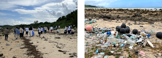 約550キロの漂着ゴミを回収し、ペットボトルごみをポーチに循環！豊島、縄文企画、日本旅行の3社が高校生と「SDGsを学ぶ修学旅行」を実施のメイン画像