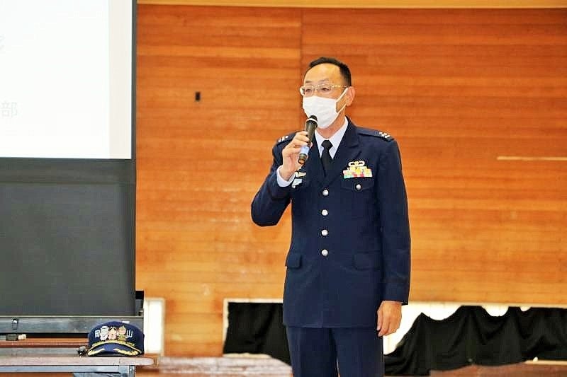 【岡山大学】地域との協働型防災訓練（SDGs×防災）を実施しましたのサブ画像3_左近所長の防災講話