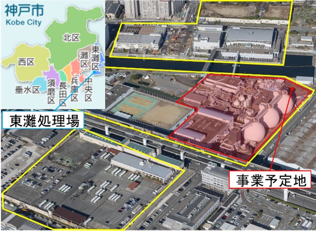 神戸市、東灘処理場の新たなSDGsの取組み　～下水道資源の有効利用を開始！～のサブ画像1_図1　東灘処理場（東灘区魚崎南町）