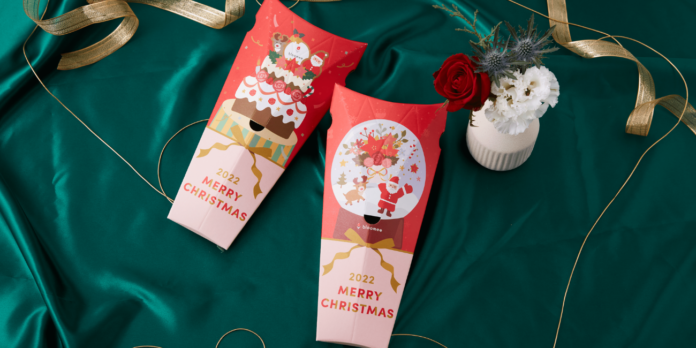 お花のサブスク「ブルーミー」クリスマス限定BOX！お花もクリスマスアレンジにのメイン画像