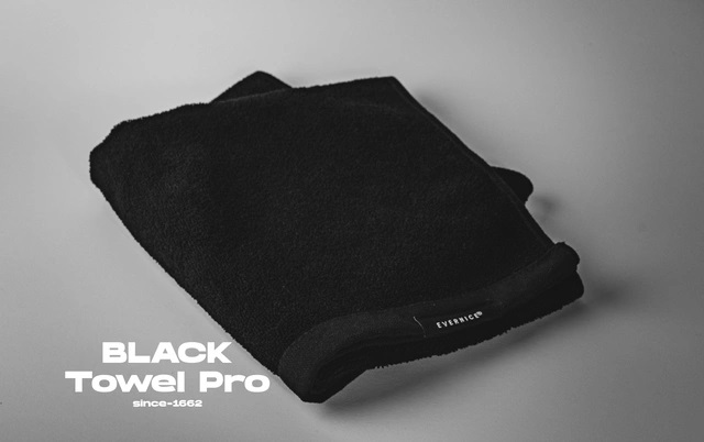 100回洗濯しても美しさが変わらないハイスペックタオル【BLACK Towel Pro】を応援購入サービス「Makuake」にて公開のメイン画像