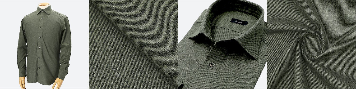 SOLVEのオーダーシャツより人気のフランネルが冬季限定発売　暖かみのある生地でビジネスカジュアルをアップデートのサブ画像3