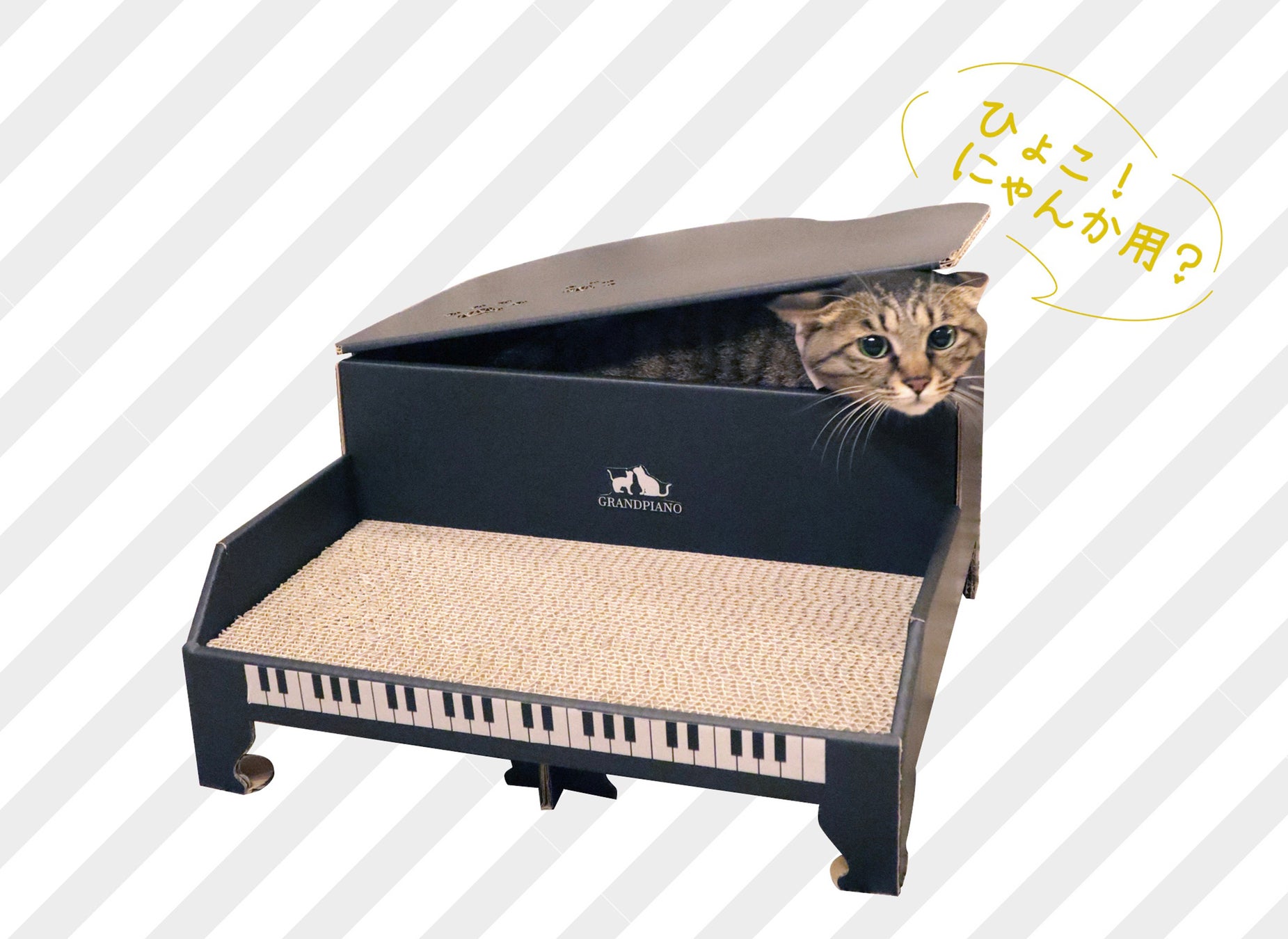 【新商品】まるで猫ちゃんのピアノ演奏会！？写真映えもバッチリなグランドピアノ型爪研ぎのサブ画像3