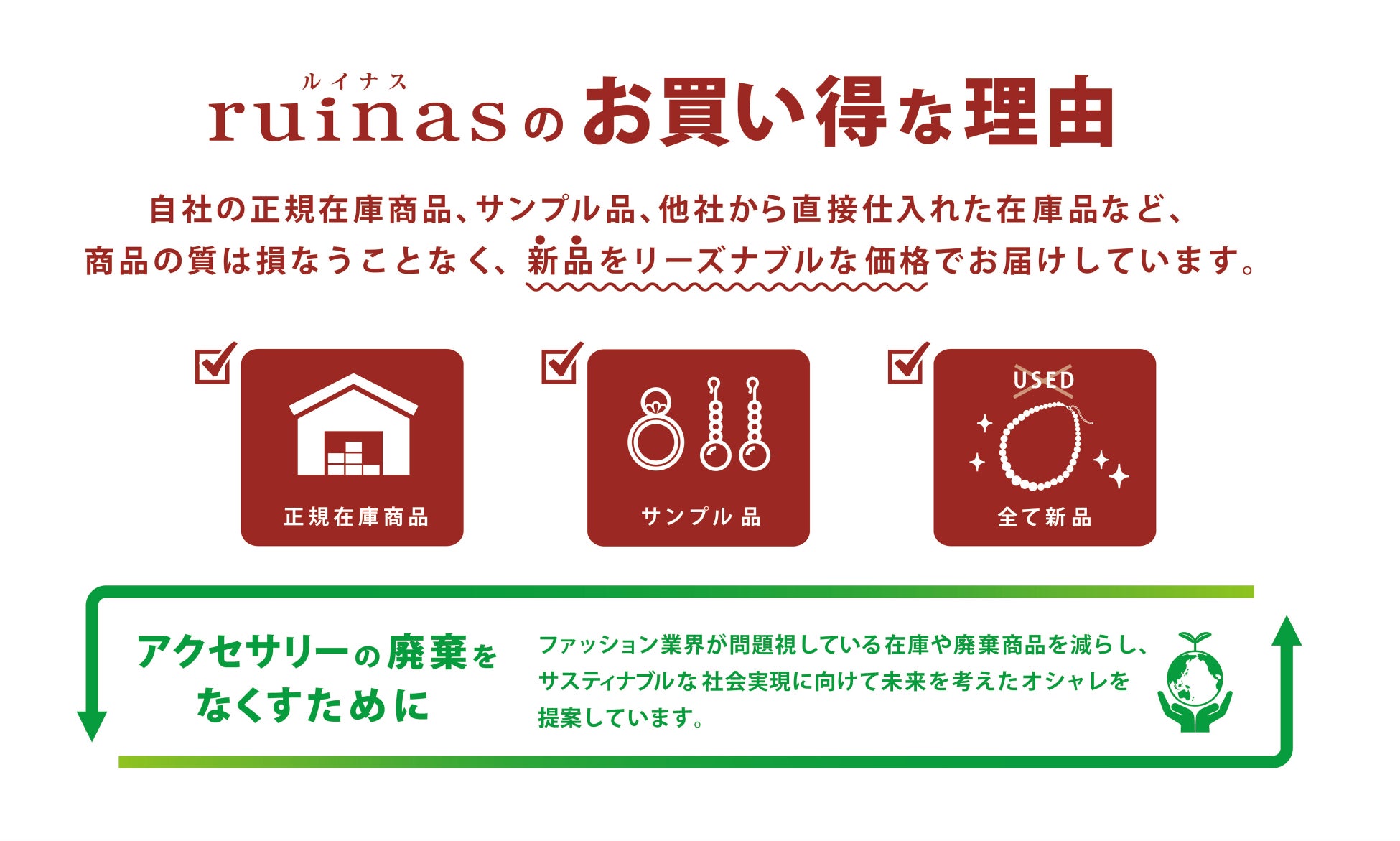PARTS CLUBのサステナブルアクセサリーショップ「ruinas by PARTS CLUB」。1/12(木)～1/23(月)京都駅前地下街 ポルタにて期間限定オープン！のサブ画像2