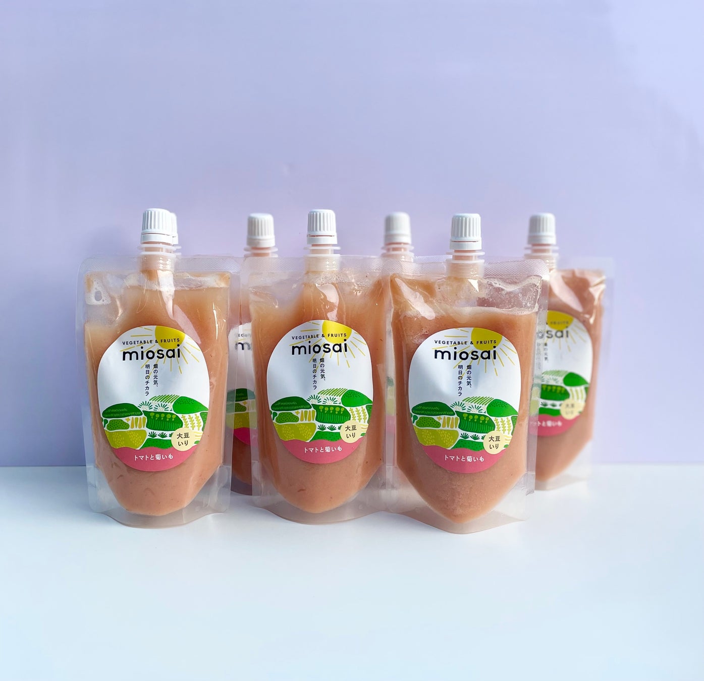 大地の恵を凝縮した野菜ジュースを提供する「miosai（ミオサイ）」から、朝食にもぴったりな新商品「トマトと菊いも」が発売。のサブ画像1
