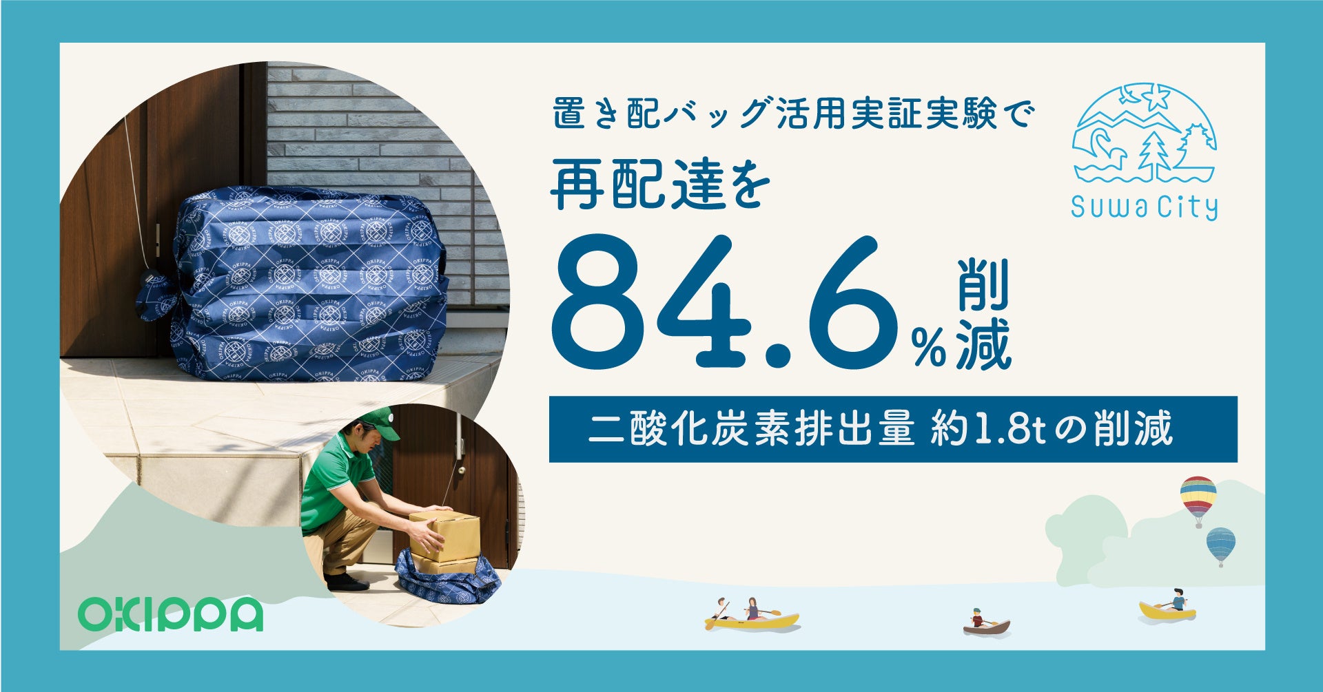 OKIPPA、諏訪市置き配バッグ活用実証実験で再配達を84.6%削減、脱炭素社会実現への住民意識醸成へのサブ画像1