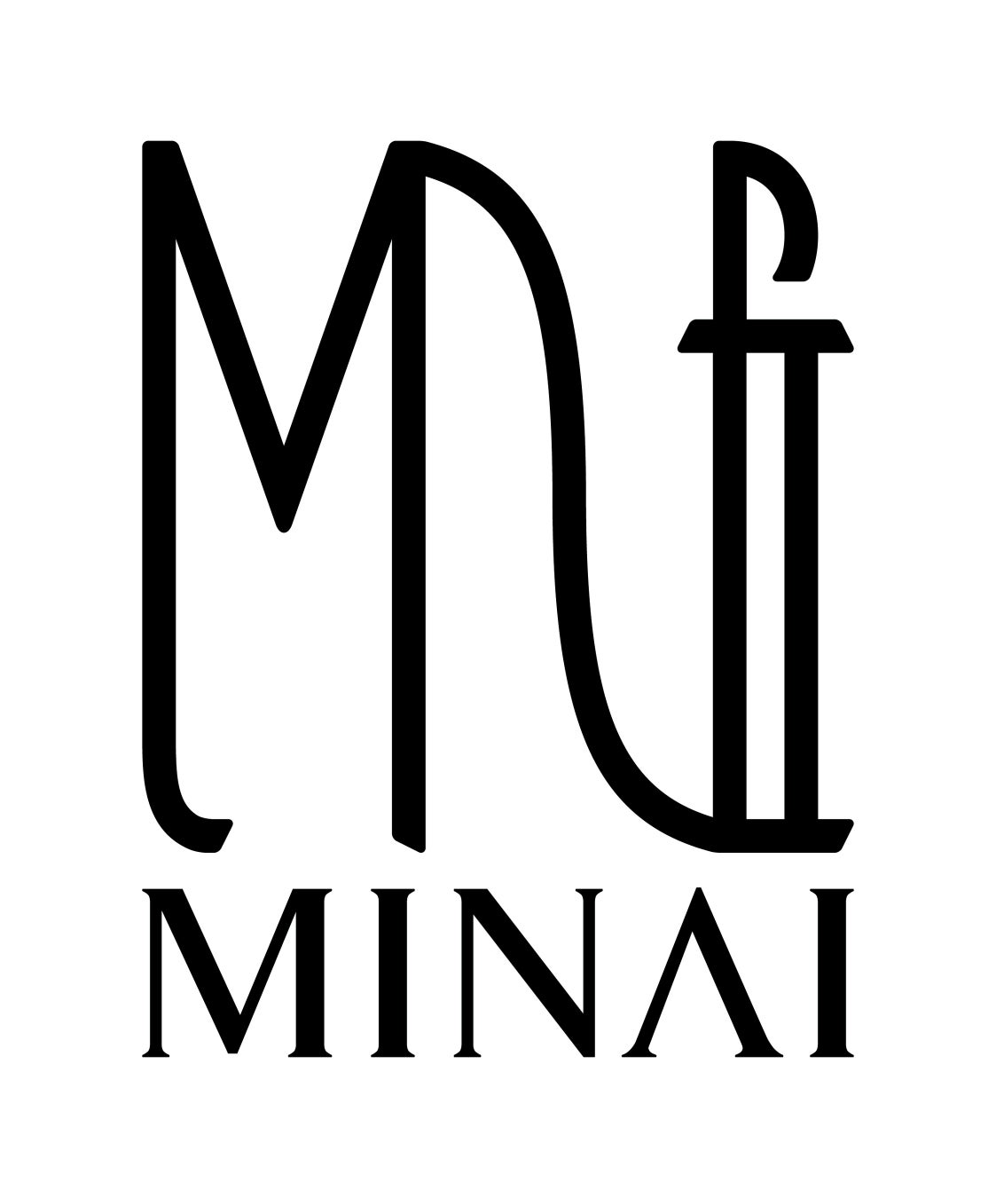 ミナイマサシが＜サスティナブル×伝統×アート＞を融合させた新ブランド「MINAI」を発表。のサブ画像1_ハイブランドの質感が漂うロゴ