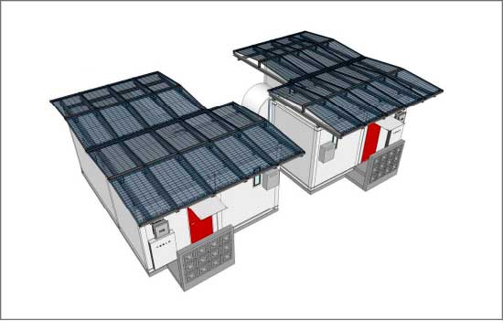 太陽光発電で再生可能エネルギーを自給自足CO2を排出しない先進的なオフグリッド型ホテルのメイン画像