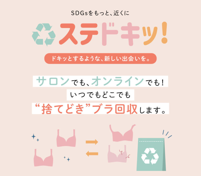 これまでに160kg相当のブラをリサイクル！捨て方に悩んでしまう「着けなくなったブラ」を回収するHEAVEN Japanのリサイクルサービス「ステドキッ！」がネットショップでも実店舗でも常時サービスにのメイン画像