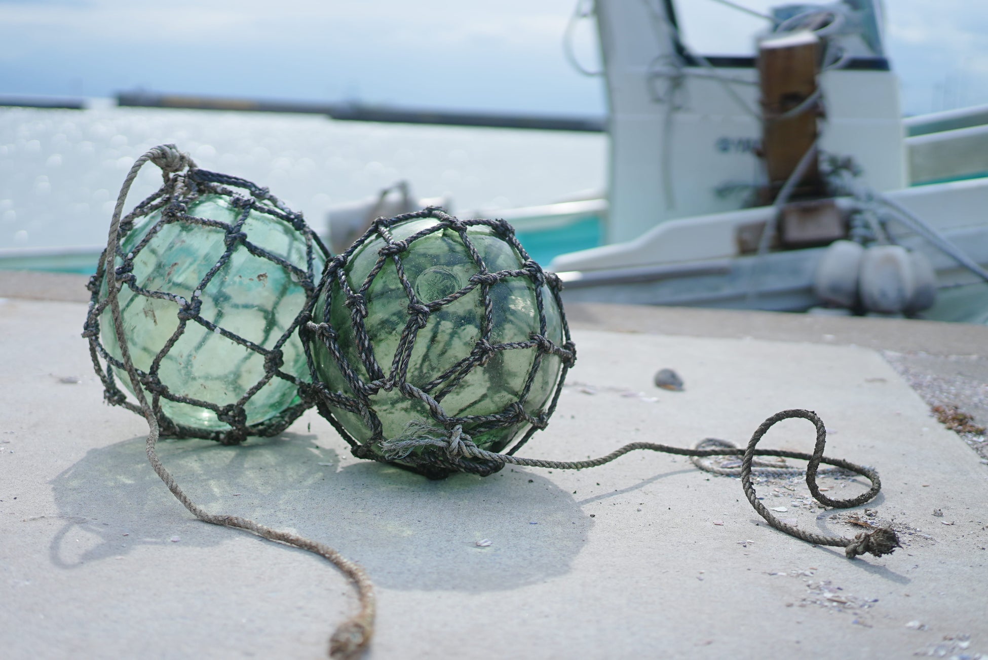 漁業用のガラス製浮玉をアップサイクルしたグラスウェア「DOUBLE F -UKIDAMA EDITION」のサブ画像2_漁業用のガラス製浮玉