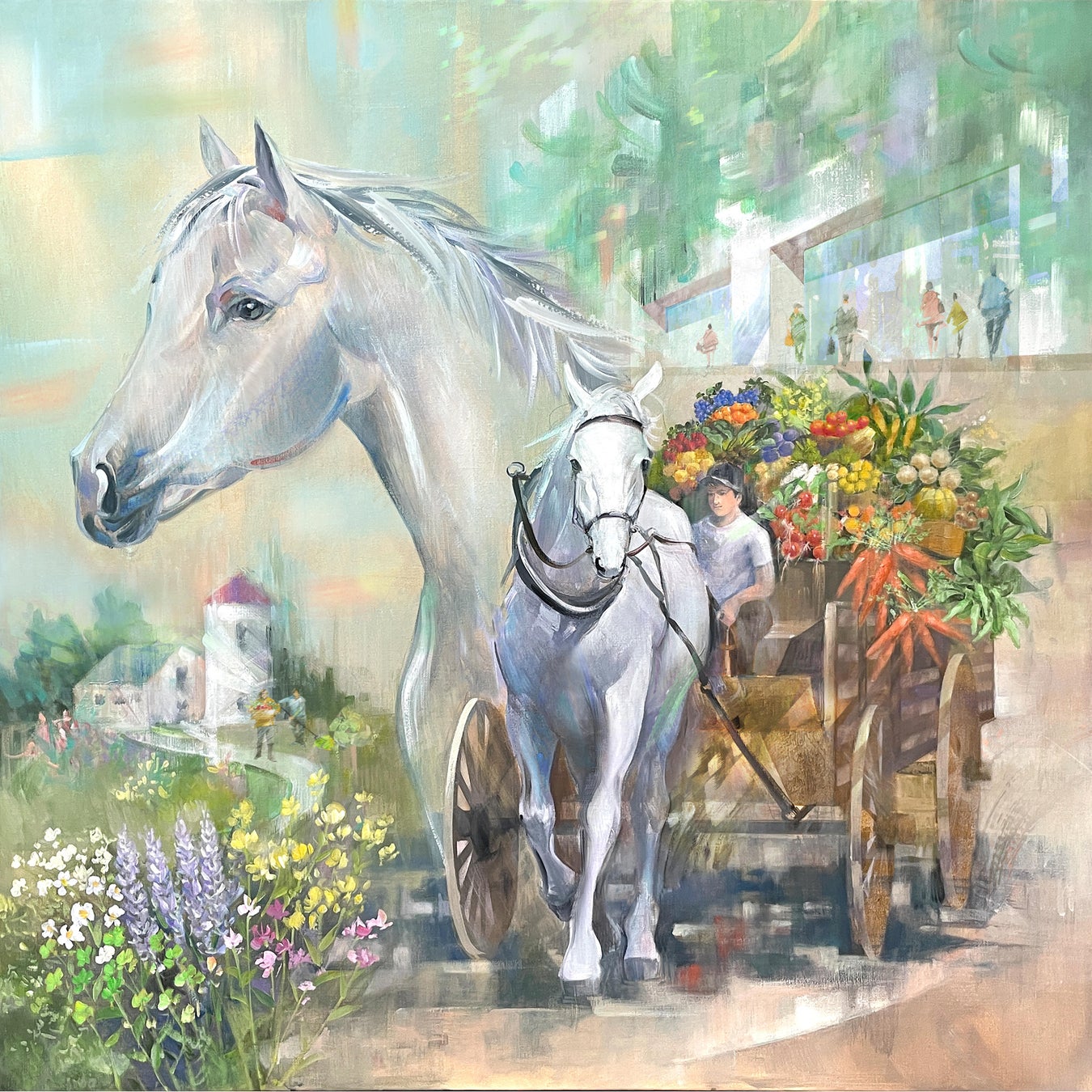 「馬のうんち」が美味しい食に、食べることが引退競走馬支援につながる。「BafunYasai TCC CAFE」4月26日(水) 東京 表参道にオープン！のサブ画像13_モザイクアート 原画