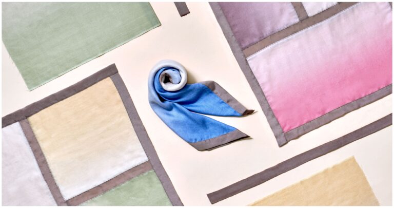 マザーハウス、シルク生地のリメイクによる新作スカーフを発売のメイン画像