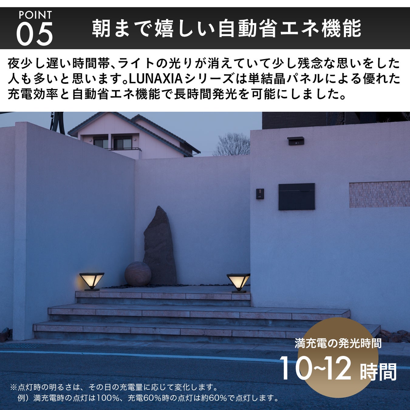 【新発売】ソーラーエクステリアライト「LUNAXIA」シリーズから「No. 20」が新登場!!のサブ画像8