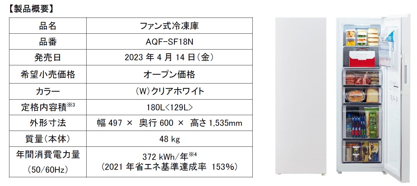 業界唯一※1、扉に製氷ユニットを搭載AQUA　前開き式冷凍庫「AQF-SF18N」を発売のサブ画像5