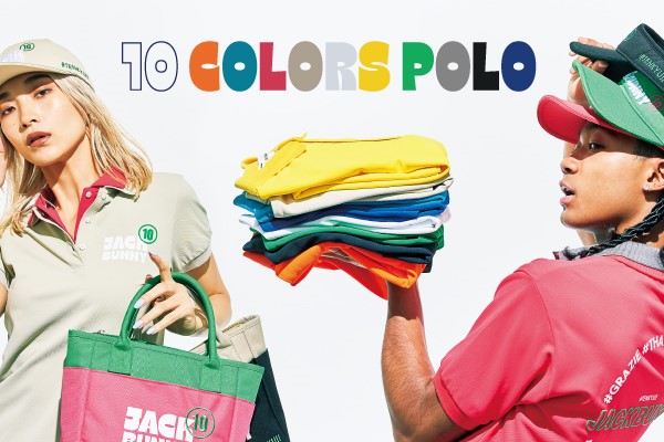 ゴルフアパレル「Jack Bunny!!」がブランド誕生10周年を迎え、「ありがとう」の思いを込めた『10 COLORS POLO』を発売！！のメイン画像